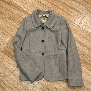 J Crew Women’s Gray Wool Blazer Jacket Lined Size 8T Tall